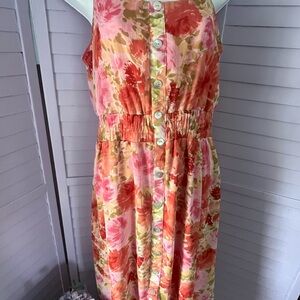 Floral Button-Down Dress